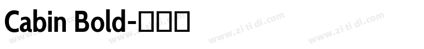 Cabin Bold字体转换